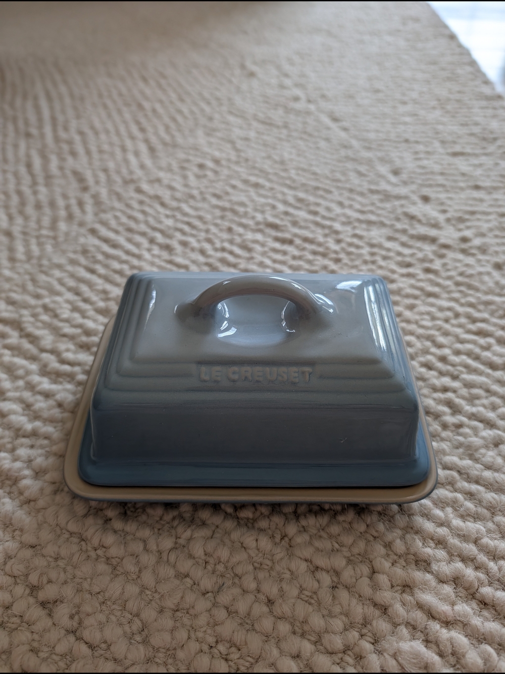 Le Creuset Blue Stoneware EURO Butter Keeper with Lid